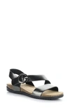 Bos. & Co. Lavis Asymmetric Slingback Sandal In Pewter Laminato
