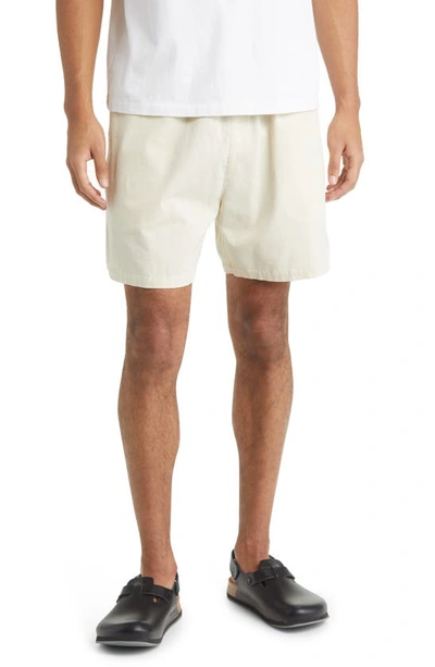 Frame Corduroy Drawstring Shorts In White Beig