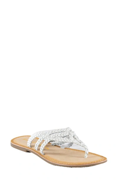 Band Of Gypsies Vela Braided Strappy Sandal In White