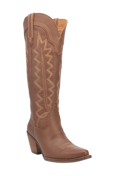 Dingo Knee High Western Boot In Brown