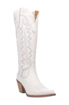Dingo Knee High Western Boot In White
