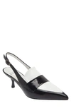 Jeffrey Campbell Literature Pointed Toe Pump In Black Box White