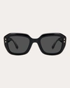Isabel Marant Women's Black Lily Rectangular Sunglasses