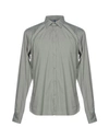 Aglini Solid Color Shirt In Military Green