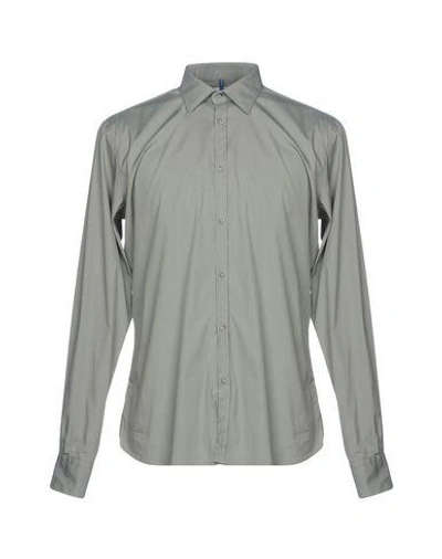 Aglini Solid Color Shirt In Military Green