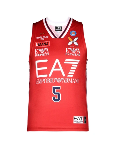Ea7 Tank Tops In Red