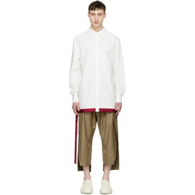 D.gnak By Kang.d White Nidana Embroidered Oversized Shirt