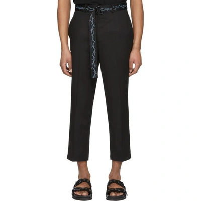 D By D Black Thorn Tape Belt Trousers