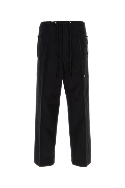 Fendi Trousers Compact Cotton In Black