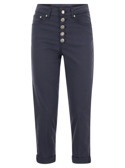 Dondup Trousers Koons Loose Fit In Blue