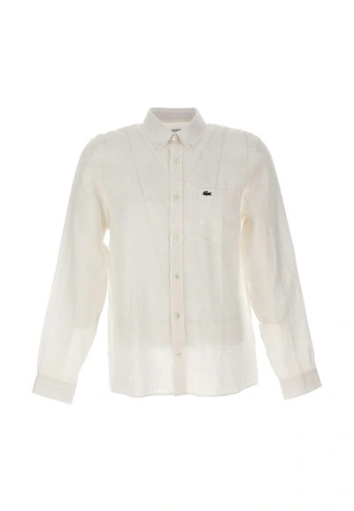 Lacoste Linen Shirt In White