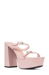 Black Suede Studio Elsie Platform Sandal In English Rose