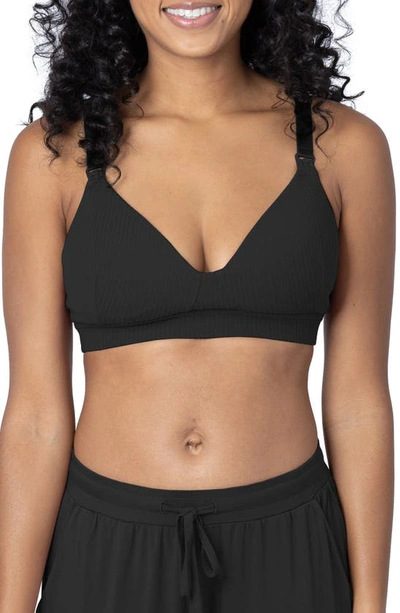 Kindred Bravely Rib Signature Wireless Nursing Bra In Black