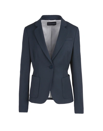 Emporio Armani Sartorial Jacket In Dark Blue