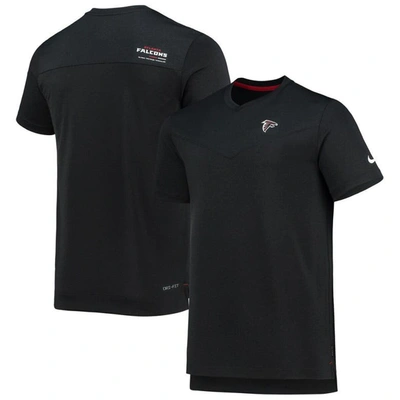 Nike Black Atlanta Falcons Sideline Coach Chevron Lock Up Logo V-neck Performance T-shirt