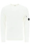 C.p. Company Cp Company Cotton Sweater With Lens In White