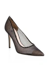 Sjp By Sarah Jessica Parker Fawn Mesh Leather Pumps In Black