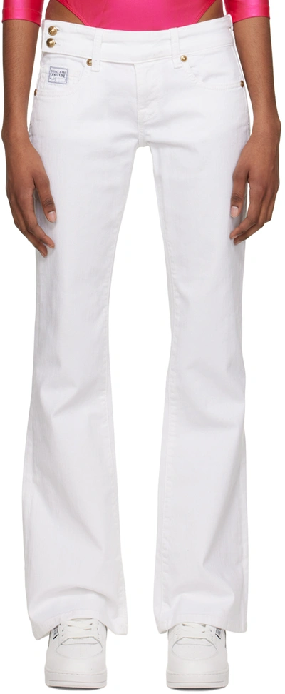 Versace Jeans Couture White Five-pocket Jeans In E003 White