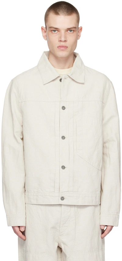 Nigel Cabourn Off-white Spread Collar Jacket