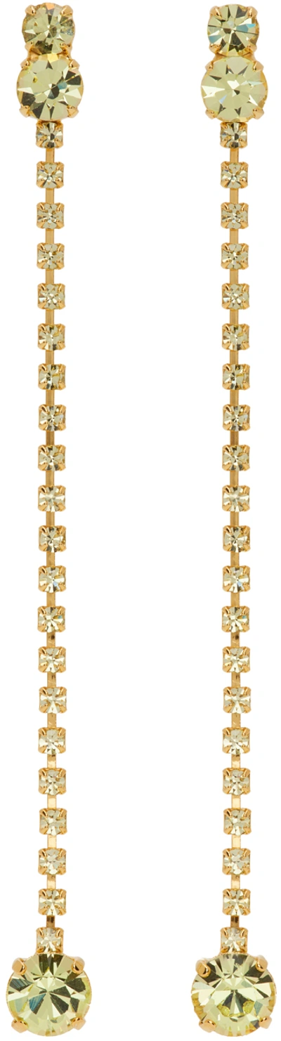 Magda Butrym Crystal Strand Drop Earrings In Gold,crystal