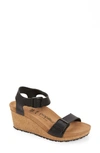 Birkenstock Papillio By  Soley Ring Buckle Wedge Sandal In Black