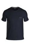Hugo Waffle Knit Lounge T-shirt In Dark Blue