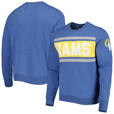 47 ' Heathered Blue Los Angeles Rams Bypass Tribeca Pullover Sweatshirt