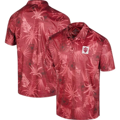 Colosseum Crimson Indiana Hoosiers Palms Team Polo