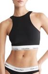 Calvin Klein Modern Cotton Reversible Bralette In Black