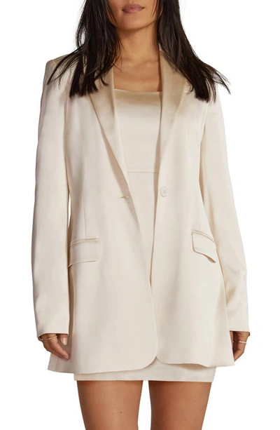 Favorite Daughter The Break Up Stretch Cotton Blazer In Ivory