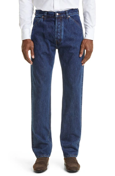 Drake's Selvedge Denim Straight Leg Jeans In Blue