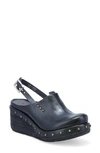 As98 Puck Wedge Slingback Clog In Black