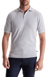 Soft Cloth Pacific Tipped Cotton & Silk Jersey Polo In Silver Heather