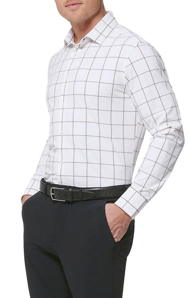 Mizzen + Main Leeward Tattersall Stretch Performance Button-up Shirt In Nightshade Windowpane