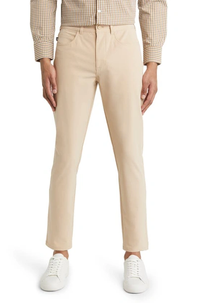 Mizzen + Main Helmsman Performance Slim Tapered Leg Pants In Hummus Solid