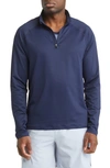 Rhone Session Quarter Zip Pullover In Navy