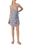 O'neill Marlo Floral Wrap Dress In Periwinkle Lav