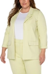 Liverpool Los Angeles Liverpool Boyfriend Ponte Knit Blazer In Lemon Grass