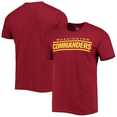 47 ' Burgundy Washington Commanders Wordmark Imprint Super Rival T-shirt