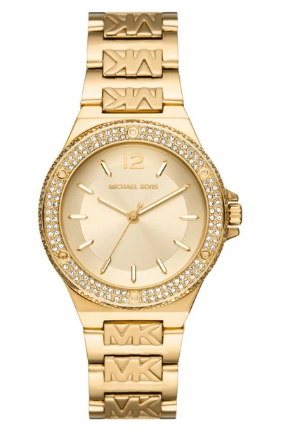 Michael Michael Kors Lennox Logo Bracelet Watch, 37mm In Gold