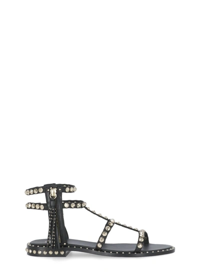 Ash Leather Power Sandals In Black | ModeSens