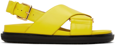 Marni Fussbett Slingback Sandals In Yellow
