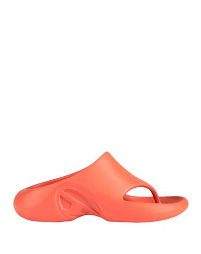 Diesel Thong-strap Slip-on Sandals In Orange