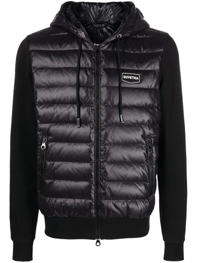 Duvetica Padded Hooded Jacket In Black