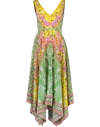 Saloni Zuri Handkerchief-hem Floral Silk Dress