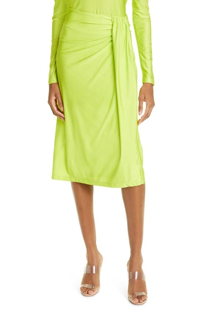 Stine Goya Sif Ruched Waist Knit Skirt In 4089 Acid Lime