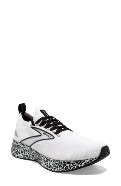 Brooks Levitate Stealthfit Running Shoe In White/ Black/ Alloy