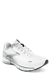 Brooks Ghost 15 Running Shoe In White/ Black/ Flame