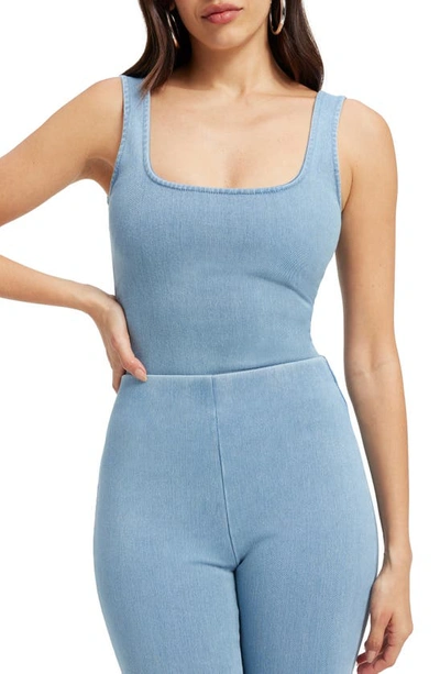 Good American Modern Tank Bodysuit In Indigo376