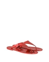 Armani Jeans Toe Strap Sandals In Red